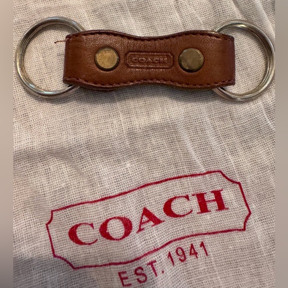 Coach Tan Leather Key Holder - Picture 1 of 4